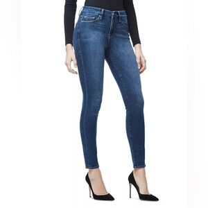 GOOD AMERICAN Good Legs High Rise Skinny Jeans in Blue004 Dark Wash  Size 10
